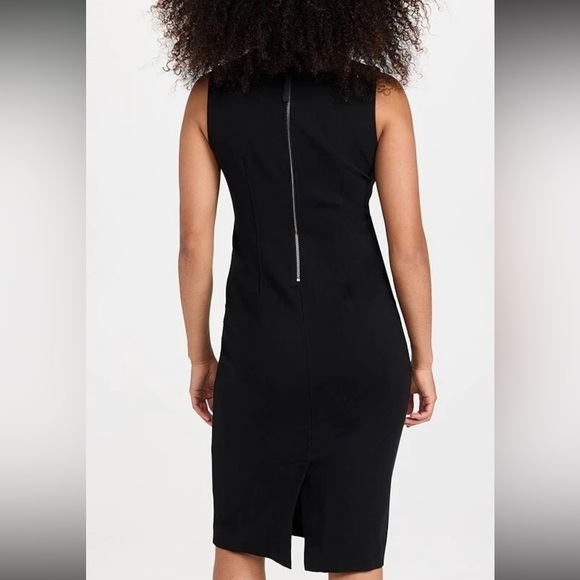 SPANX The Perfect Fitted black midi dress Sleeveless Premium Ponte Sheath large - Picture 12 of 15